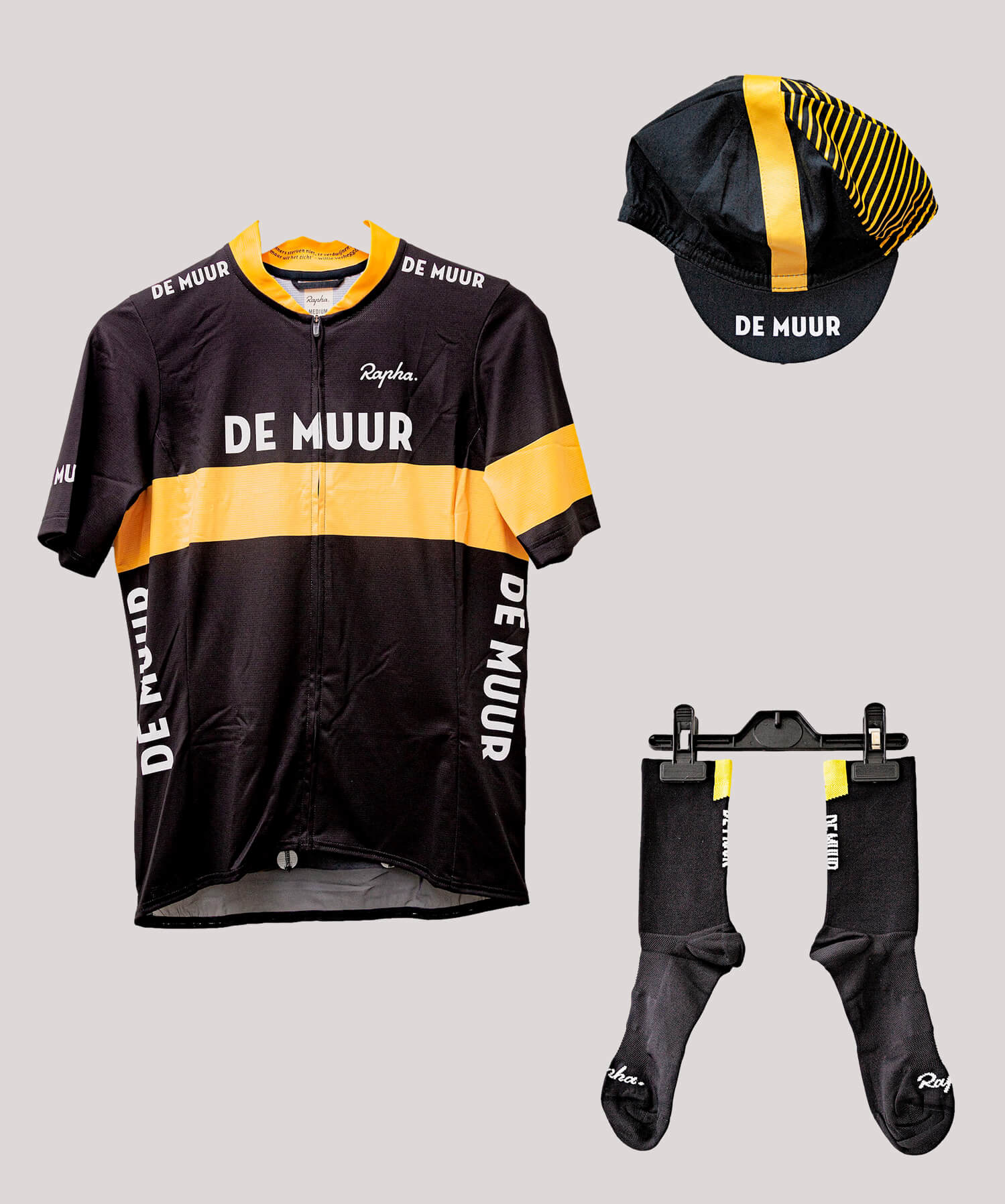Rapha x De Muur – Wielerset Jersey + Sokken + Cap